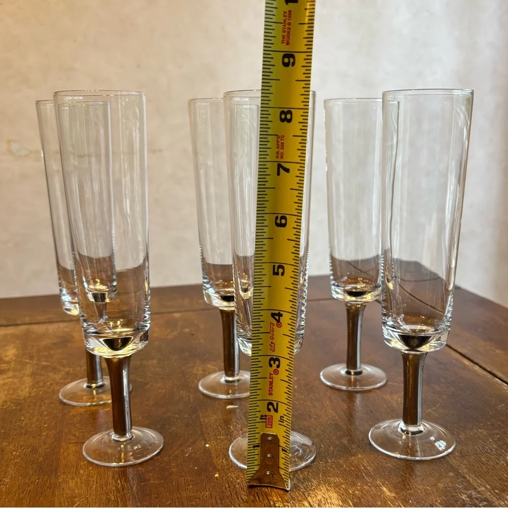 Crate & Barrel Champagne Flutes READ